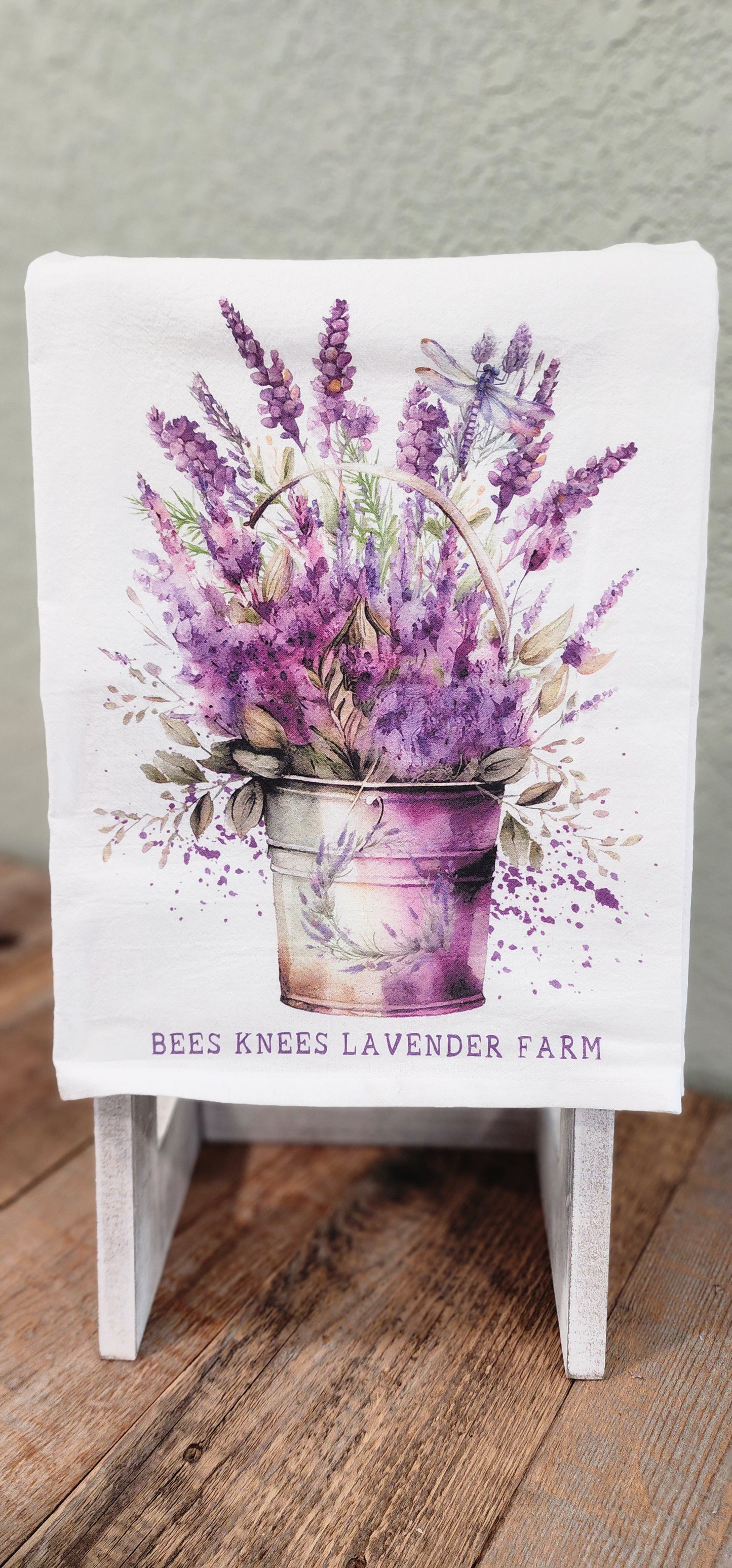 Bee's Knees Lavender Flour Sack Tea Towels