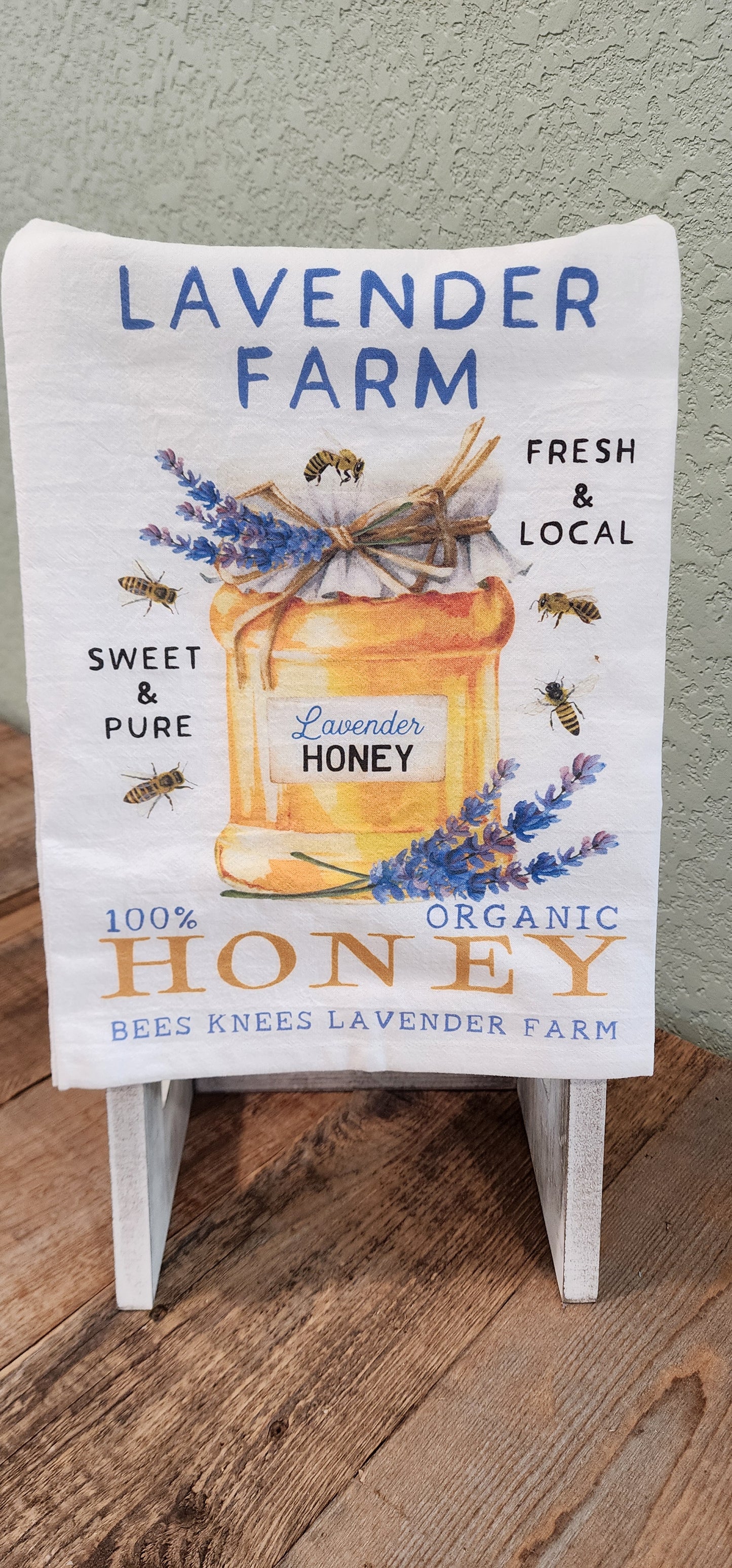Bee's Knees Lavender Honey Flour Sack Tea Towel