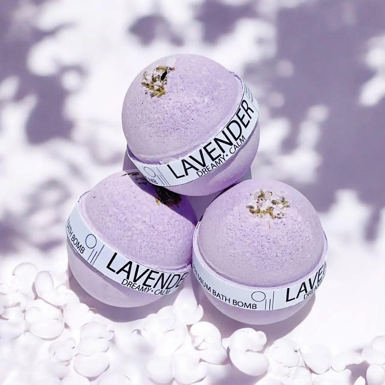 Large Calming Lavender Bath Bomb - 8oz