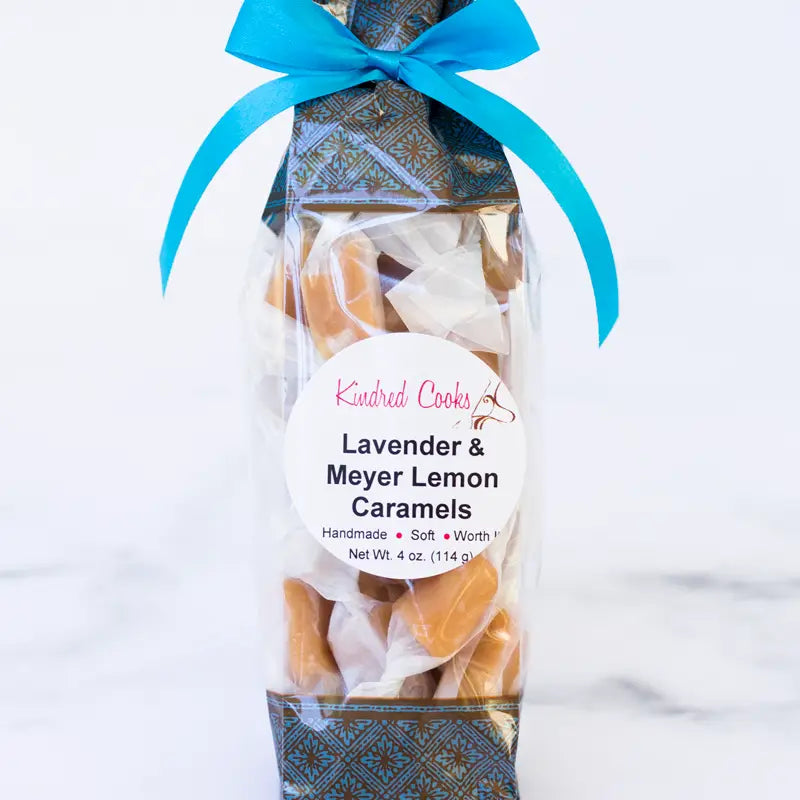 Lavender & Meyer Lemon Caramels, 4 oz Bag