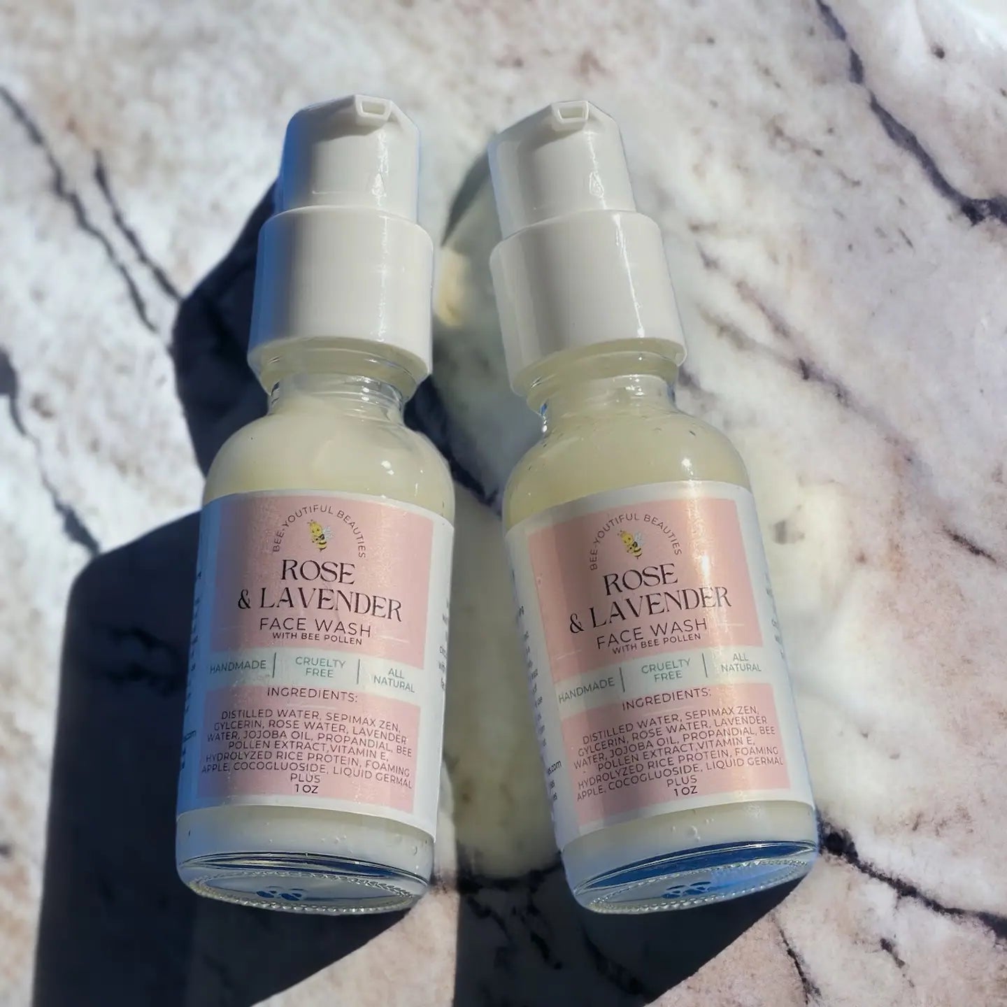 Rose & Lavender Face Wash with Bee Pollen 1 oz