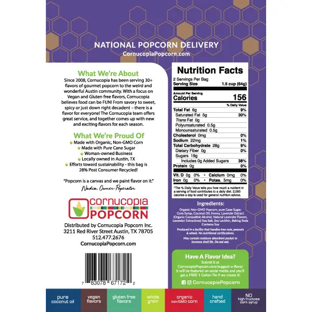 Honey Lavender Popcorn